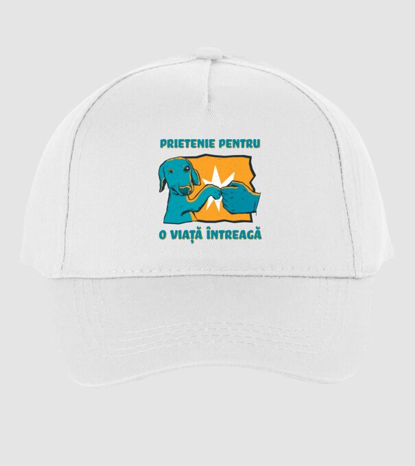 Prietenie pentru o viață întreagă model alb pe tricou