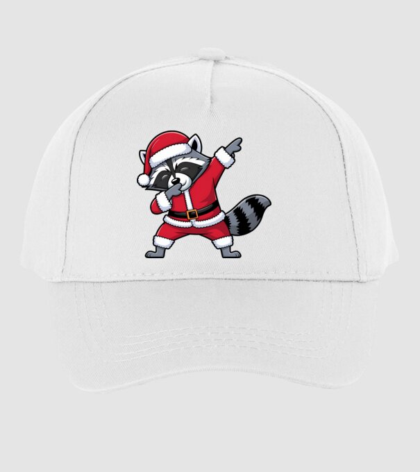 Raton Dab Xmas model alb pe tricou