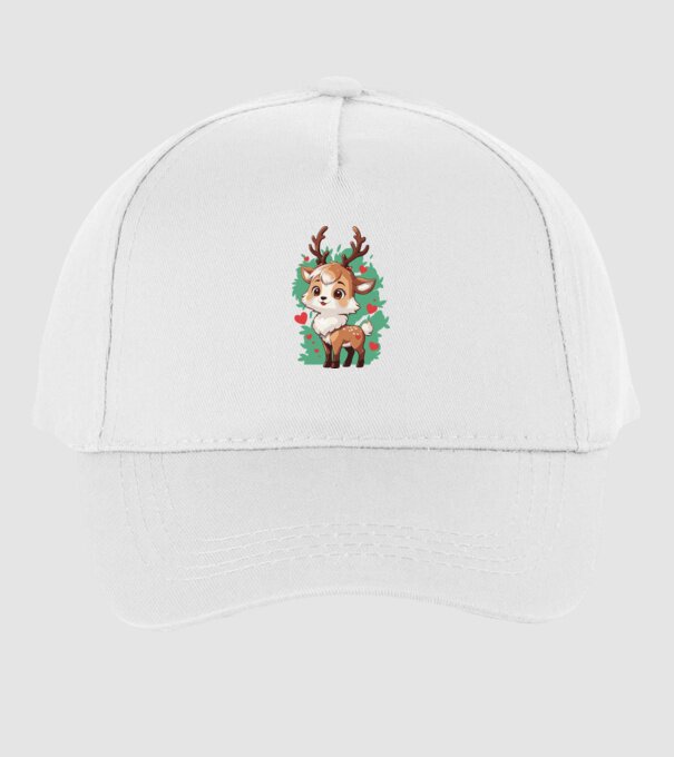 Valentine Deer model alb pe tricou