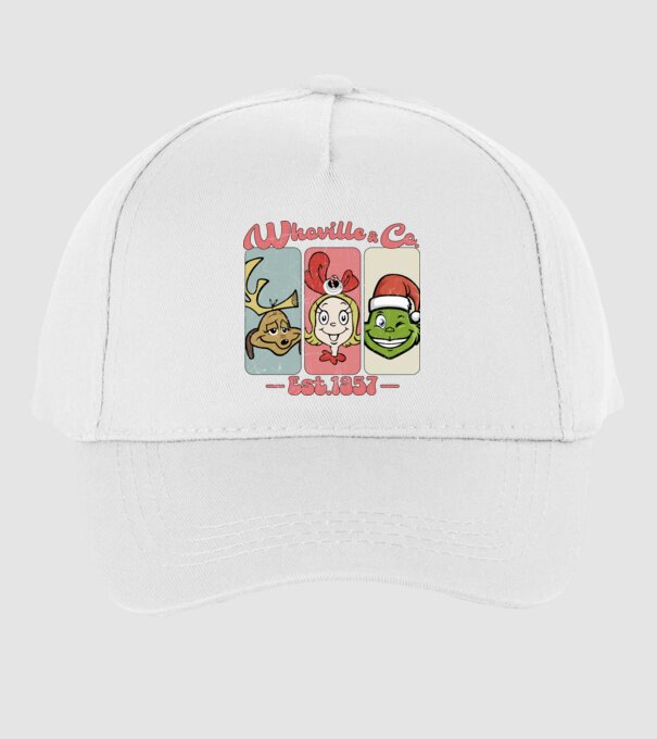Whoville & Co - Grinch model alb pe tricou