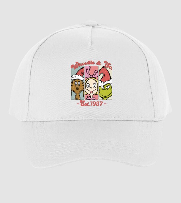 Whoville & Co. - Grinch model alb pe tricou