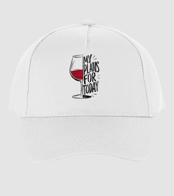 Wine Plans For Today Alb model alb pe tricou