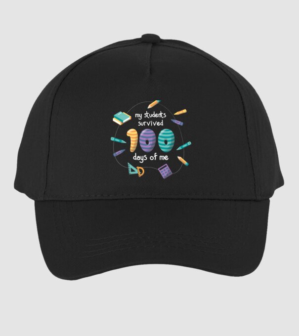 Elevii mei au supraviețuit 100 de zile cu mine model negru pe tricou