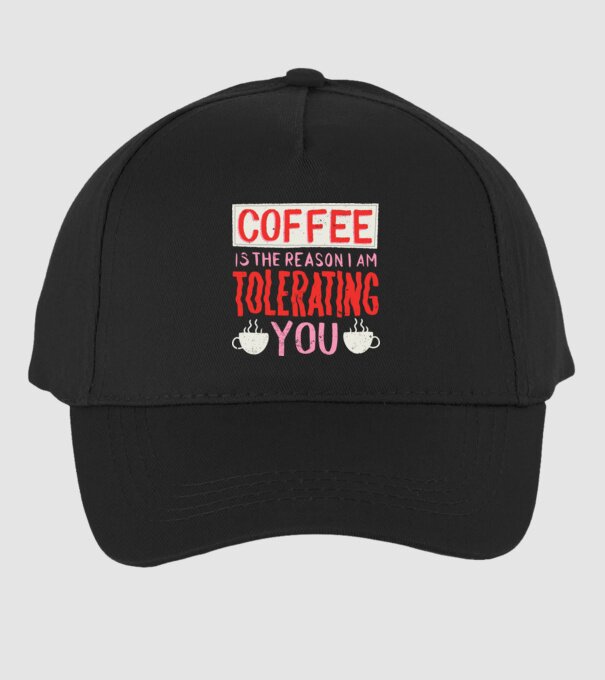 Cafeaua este motivul pentru care încă te mai suport model negru pe tricou