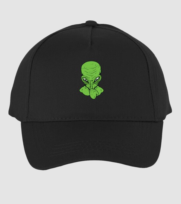 Alien Psst model negru pe tricou