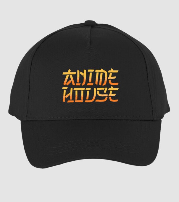 Anime House model negru pe tricou