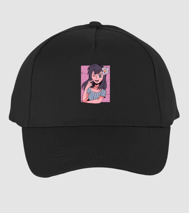 Fată Anime model negru pe tricou