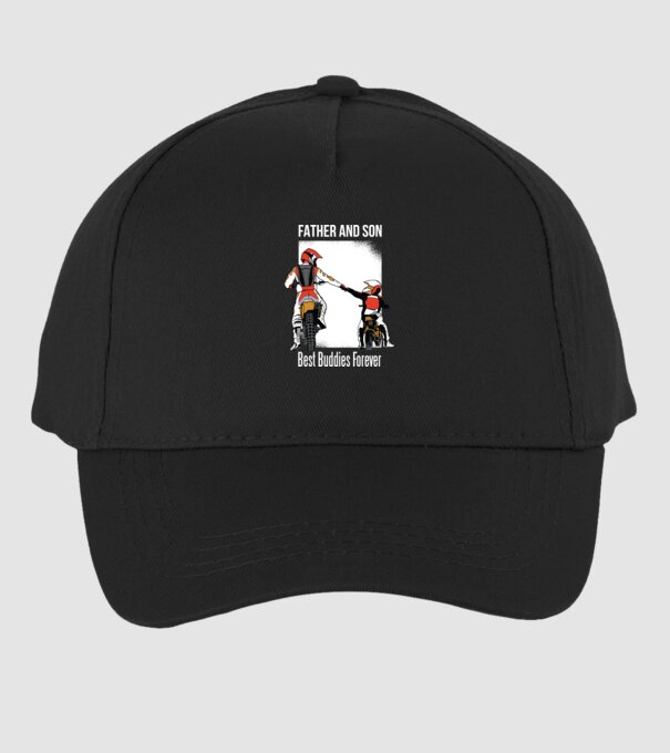 Tată și Fiu cei mai buni Prieteni - Motociclist model negru pe tricou