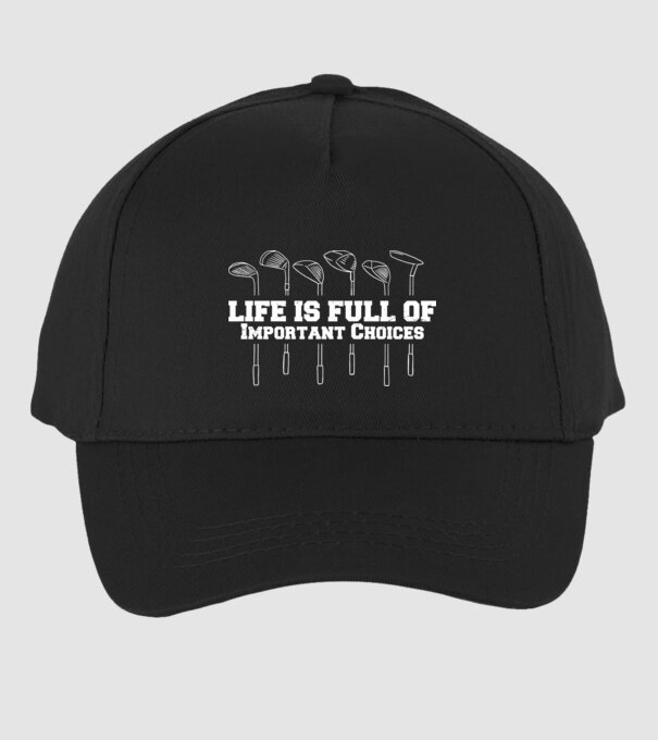 Viața este plină de decizii dificile Golf model negru pe tricou