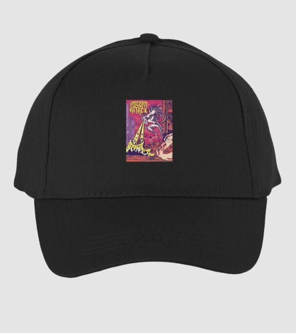 Atacul Unicornului model negru pe tricou