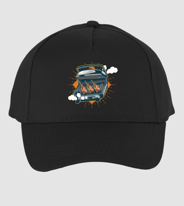 Bere BBQ model negru pe tricou
