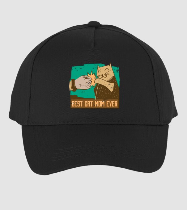 Best Cat Mom Ever - Cea mai bună mamă cu pisici model negru pe tricou