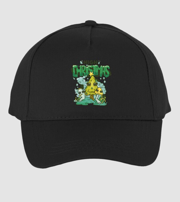 Crăciun drogat model negru pe tricou