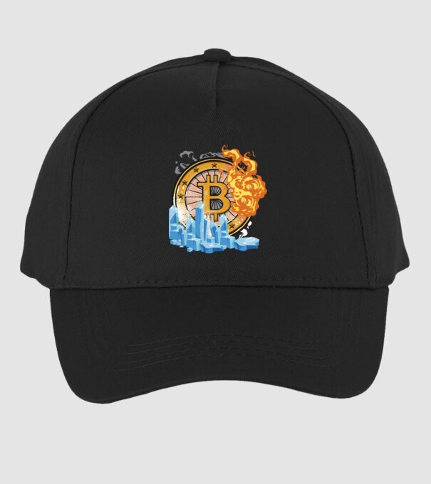 Logo Bitcoin model negru pe tricou
