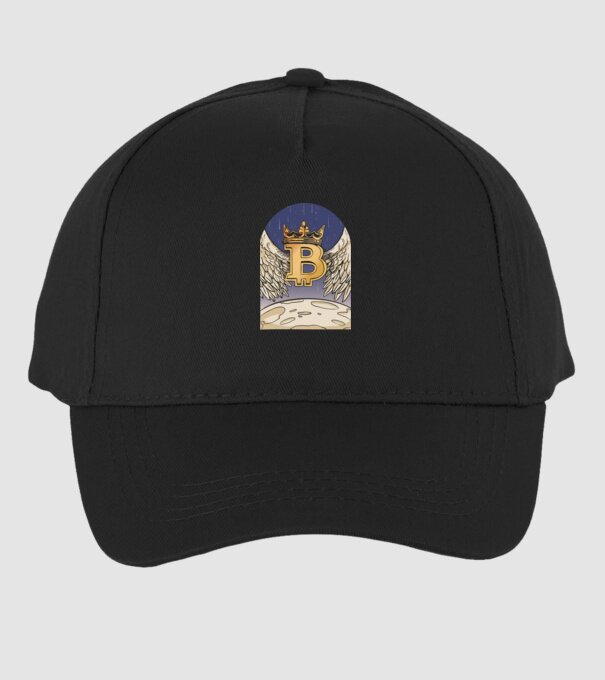 Bitcoin To The Moon Aselenizare model negru pe tricou