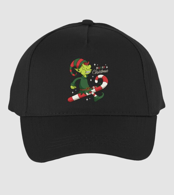Crăciun Fericit Elf model negru pe tricou