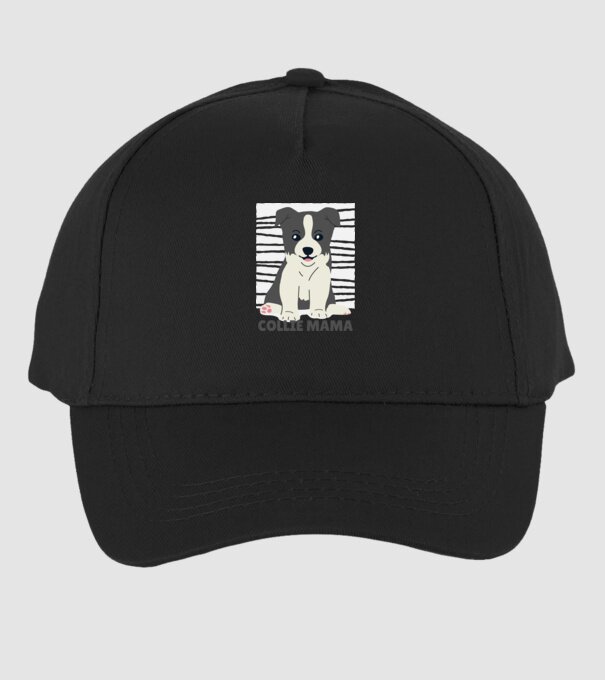 Border Collie Mamă model negru pe tricou