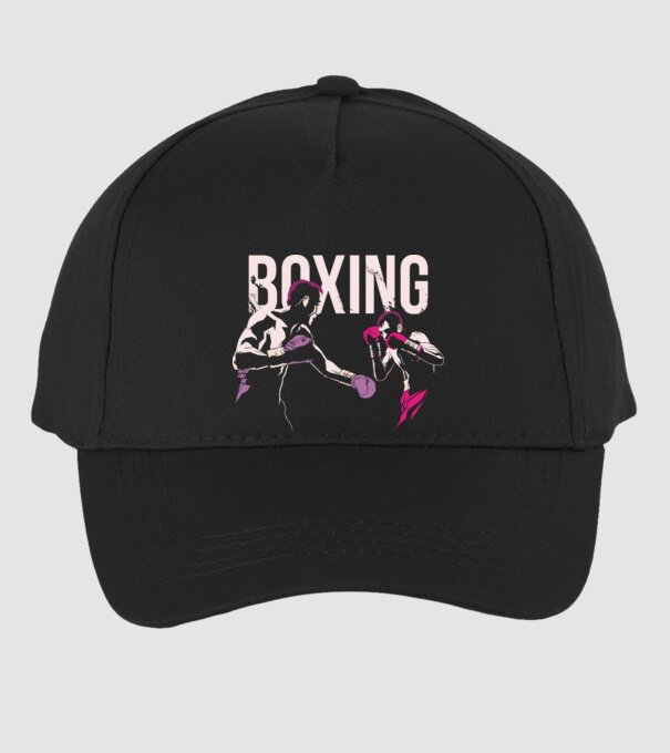 Boxing model negru pe tricou
