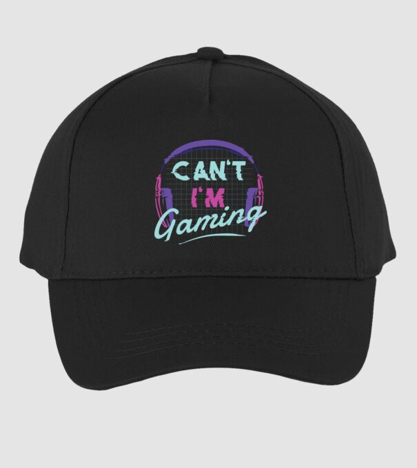 'Can''t I''m Gaming - Gamer' model negru pe tricou