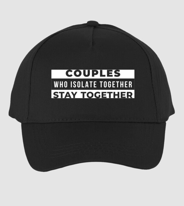 couples who isolate together model negru pe tricou
