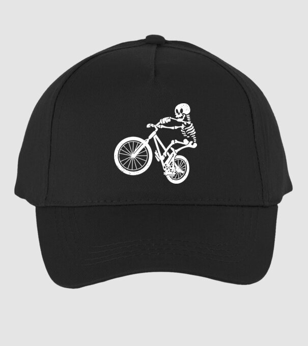 Biciclist schelet model negru pe tricou