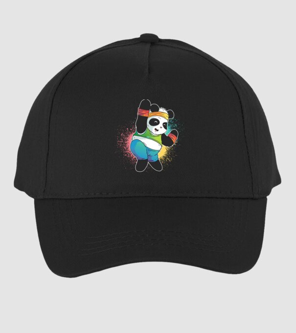 Panda drăguț Zumba model negru pe tricou