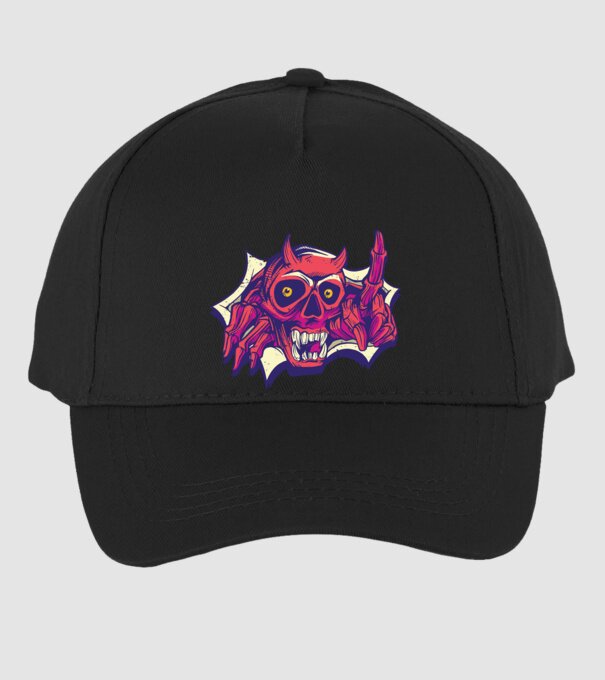 Craniu de Demon model negru pe tricou