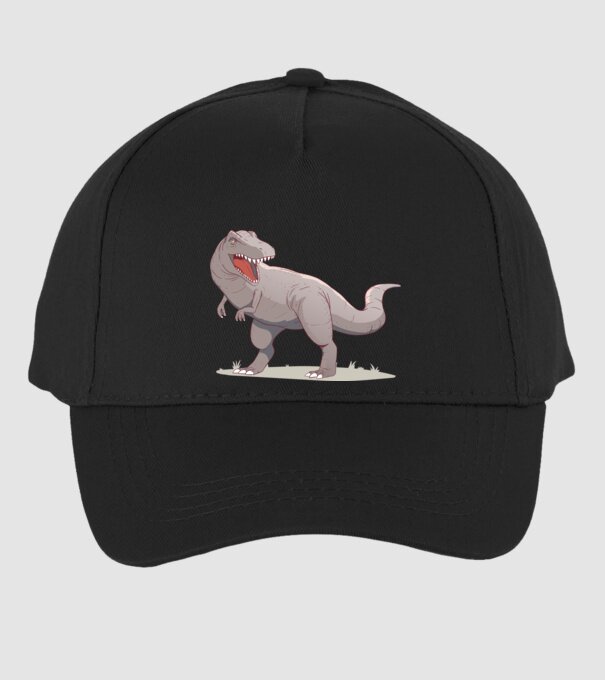 Dinozaur T-rex model negru pe tricou