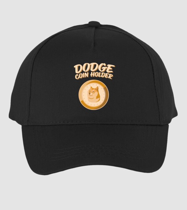Doge Coin Holder model negru pe tricou