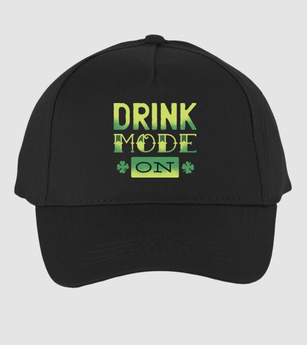 Drink mode on - Mod de băutură activat model negru pe tricou