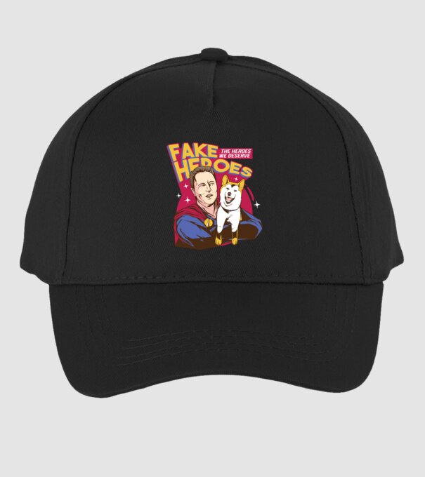 Fake Hero Elon Musk model negru pe tricou