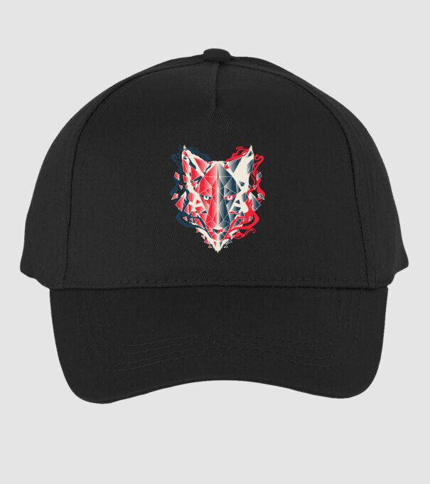 Wolf Head model negru pe tricou