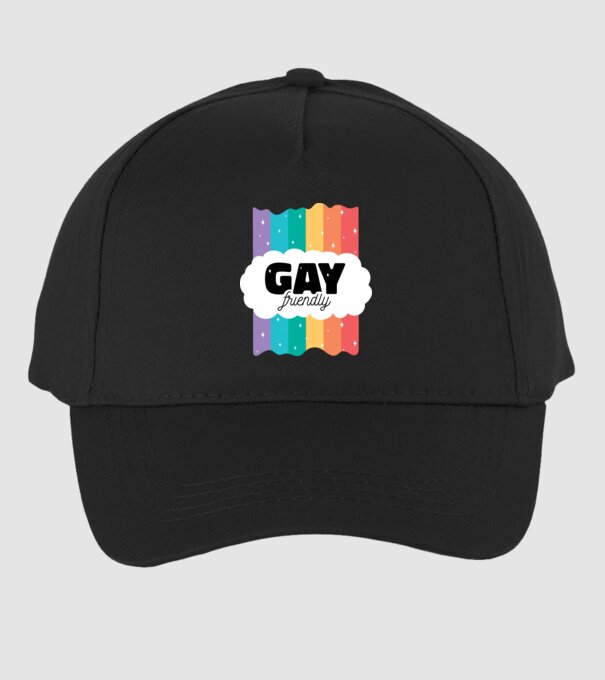 Gay friendly model negru pe tricou