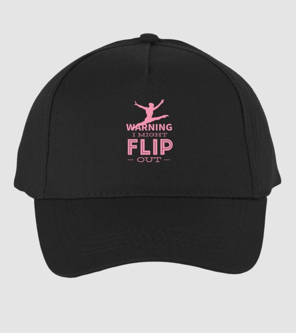 Gimnast model negru pe tricou