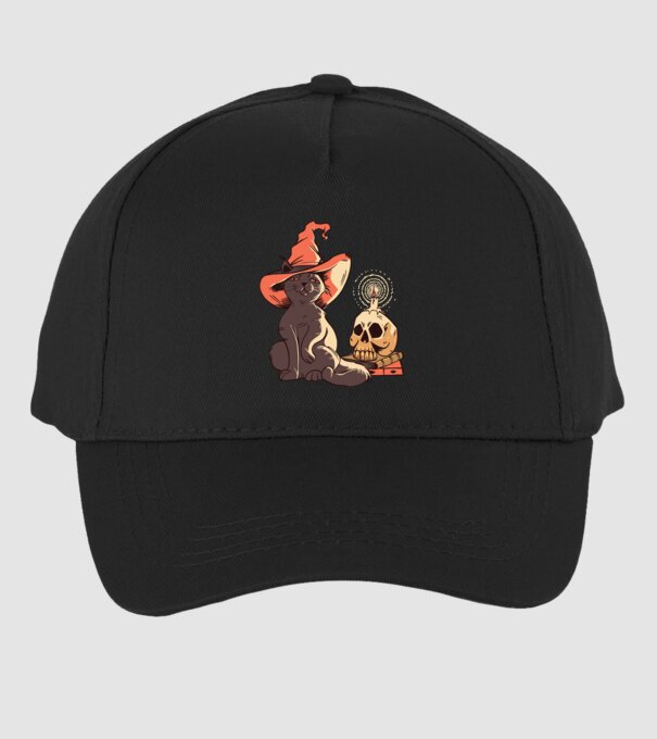Pisică Halloween model negru pe tricou