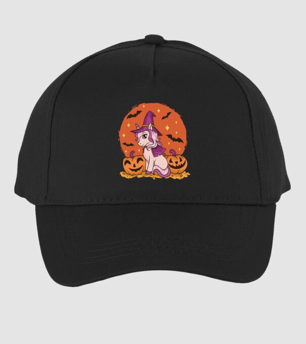 Unicorn Halloween model negru pe tricou
