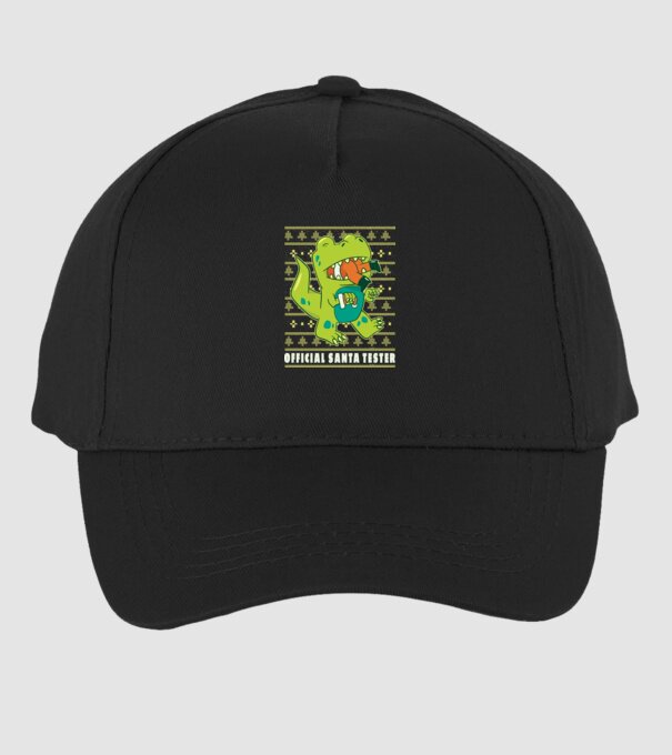 Tester oficial Moș Crăciun model negru pe tricou