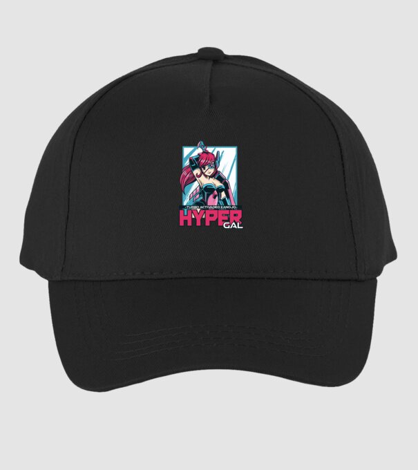 Hyper Gal - Fată Anime model negru pe tricou