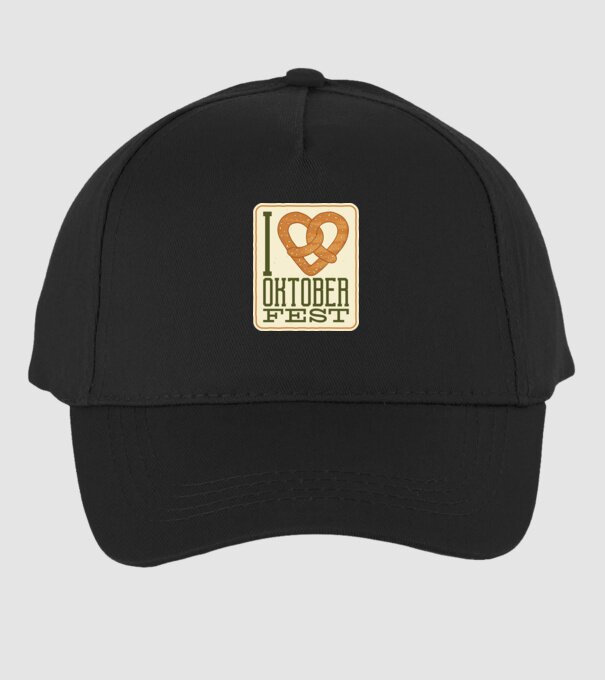 I Love Oktoberfest model negru pe tricou