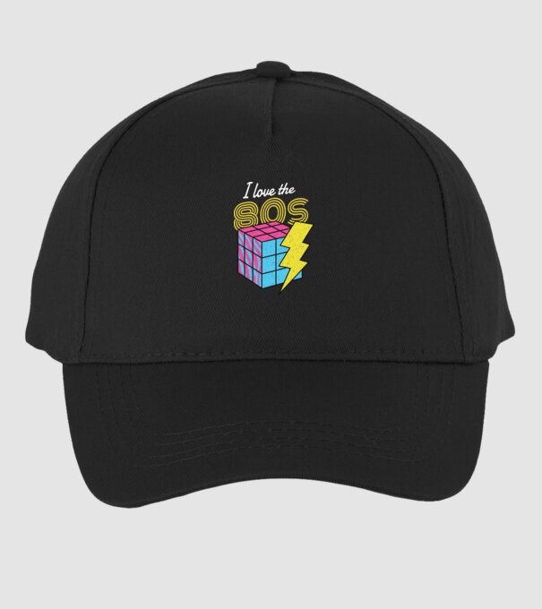 I love the 80s Cub Rubik model negru pe tricou