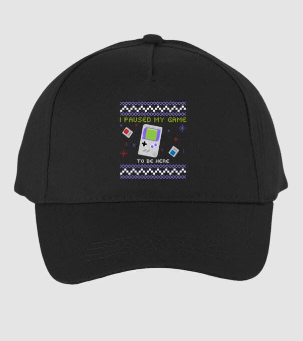I paused my game to be here - Gamer pulovăr urât model negru pe tricou