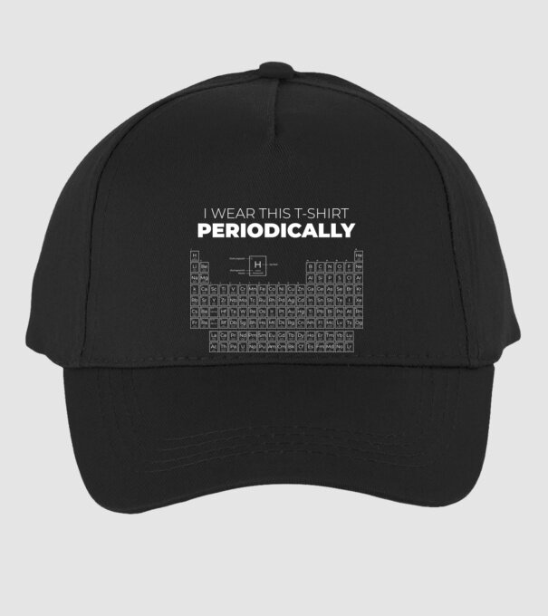 I wear this t-shirt periodically model negru pe tricou