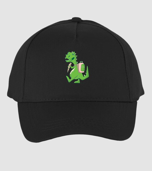 Elev Dino model negru pe tricou