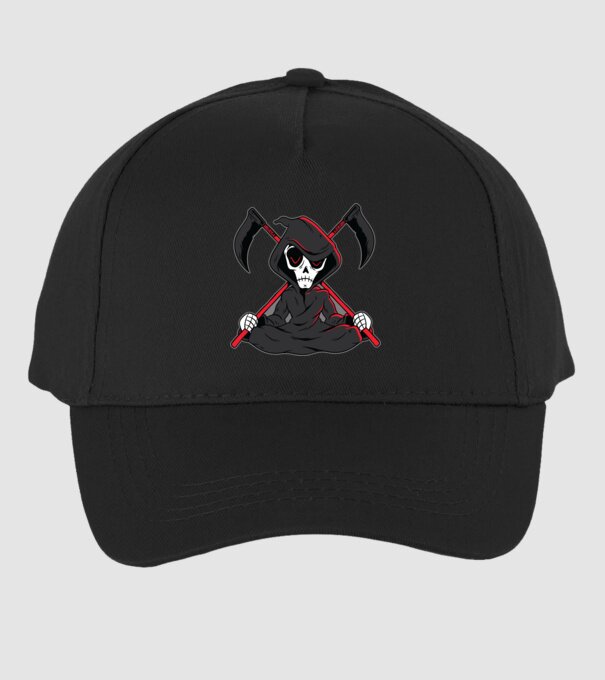 Moartea - Grim Reaper model negru pe tricou