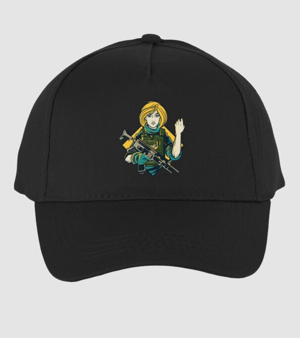 Fată Soldat model negru pe tricou