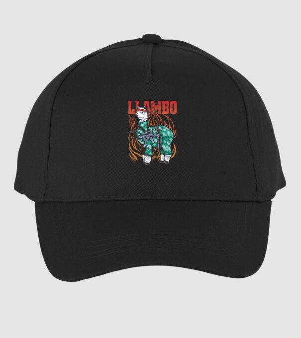 Llambo Lama model negru pe tricou