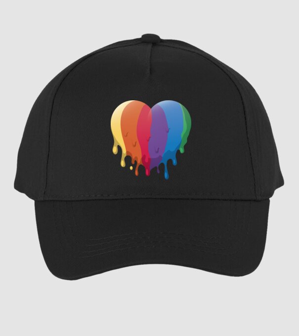 LGBTQ Inimă model negru pe tricou