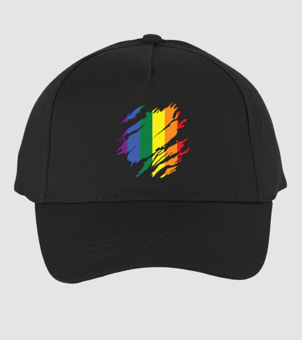 Steag LGBTQ model negru pe tricou