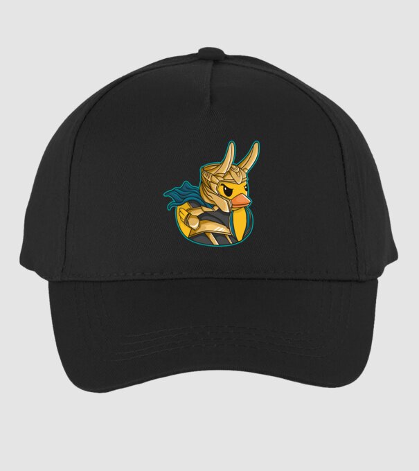 Rață Loki model negru pe tricou