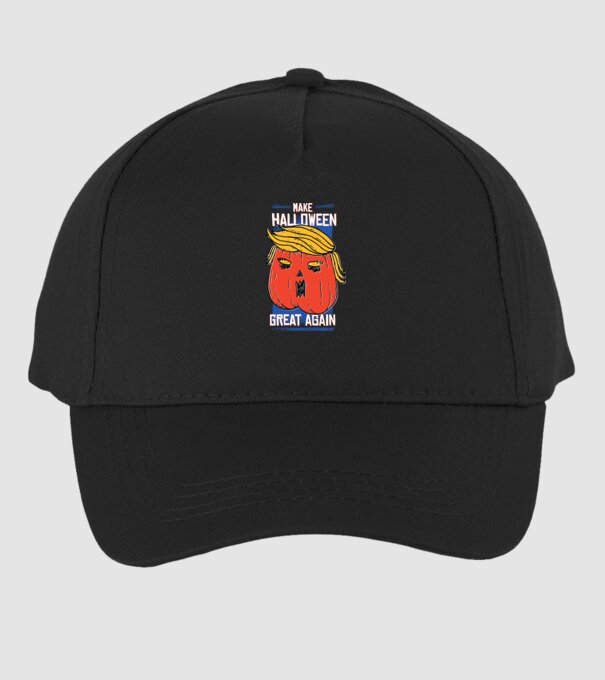 Make Halloween Great Again Trump model negru pe tricou